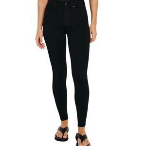 Good American Good Legs Stretch Distressed Jeans 4/27 High-Rise Denim Inseam 29